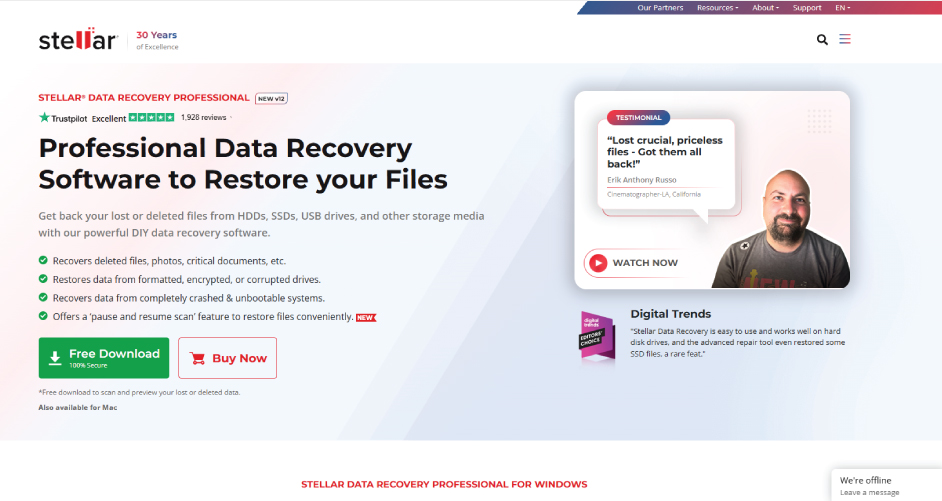 Stellar Data Recovery