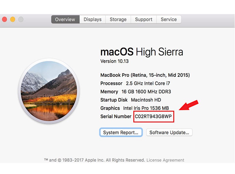 Find by Macbook Serial Number