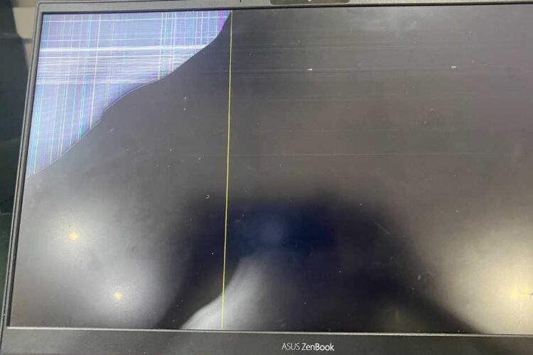 Lines on laptop asus zenbook screen