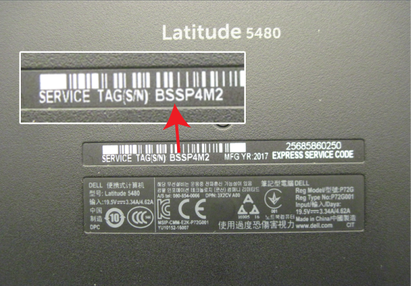 Find by Dell Latitude Service Tag
