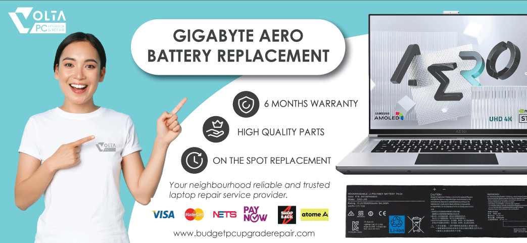 gigabyte aero battery replacement singapore service
